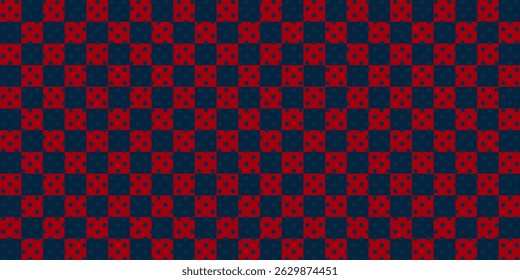 Red and white checkered background. Template for poster design. vector Eps 10.