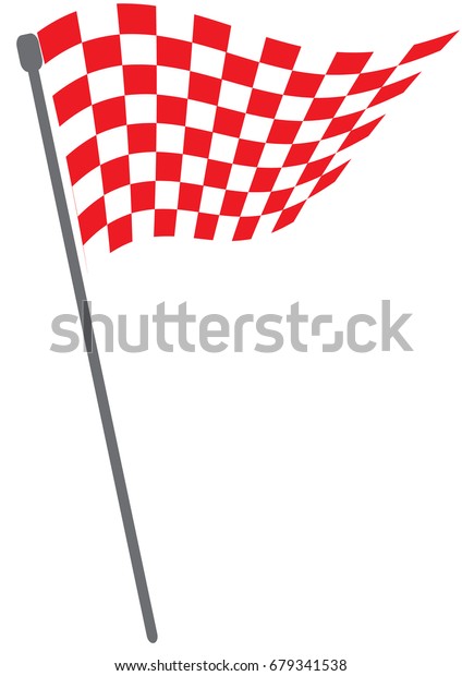 Red White Checkered Flag Red White Stock Vector Royalty Free