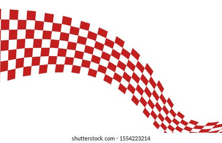 Red & White Checkered Flag, Race flag logo icon, modern simple design illustration vector template	