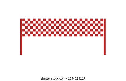 Red & White Checkered Flag, Race flag logo icon, modern simple design illustration vector template	