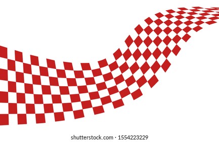 Red & White Checkered Flag, Race flag logo icon, modern simple design illustration vector template	