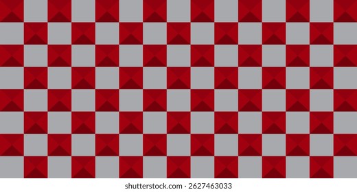 red and white checkered pattern, Checkerboard seamless pattern