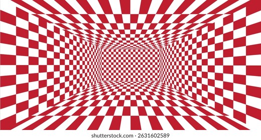 Red and white checkered pattern, Checkerboard seamless pattern