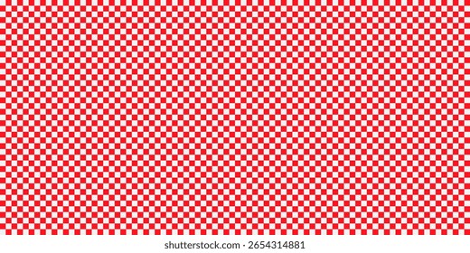 Red and white checkered pattern. Racing flag isolated on white.