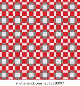  Red and white checkered pattern seamles pattern