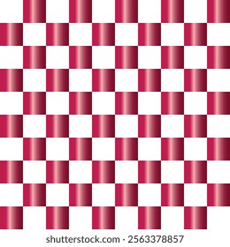 Red white checkered pattern - seamless abstract background
