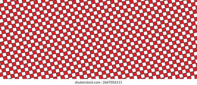 Fondo sin fisuras a cuadros rojo blanco. Ilustración de Vector de patrón a cuadros de recurso gráfico rojo blanco