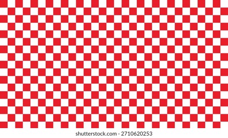 Fondo sin fisuras a cuadros rojo blanco. Ilustración de Vector de patrón a cuadros rojo blanco recurso gráfico eps 10