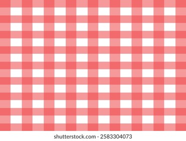 Red and white checkered tablecloth background