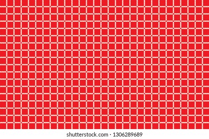 Red and white checkered tablecloth banner.Texture for : plaid, tablecloths, clothes, shirts, dresses, paper, bedding, blankets, quilts and other textile products. Vector illustration.
