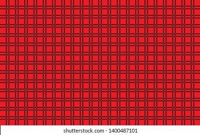 Red and white checkered tablecloth banner.Texture for : plaid, tablecloths, clothes, shirts, dresses, paper, bedding, quilts and other textile products. Vector illustration.