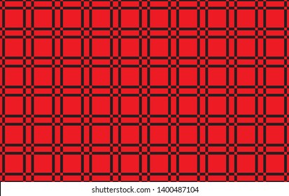 Red and white checkered tablecloth banner.Texture for : plaid, tablecloths, clothes, shirts, dresses, paper, bedding, quilts and other textile products. Vector illustration.