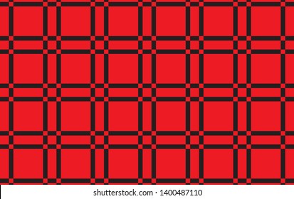Red and white checkered tablecloth banner.Texture for : plaid, tablecloths, clothes, shirts, dresses, paper, bedding, quilts and other textile products. Vector illustration.