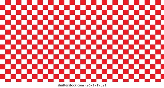Red  and White chessboard vector illustration