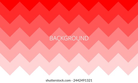 Red and white chevron background. Abstract banner with broken lines. Gradient blended zigzag	