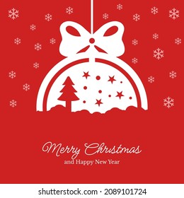 red and white christmas background for greetings or content