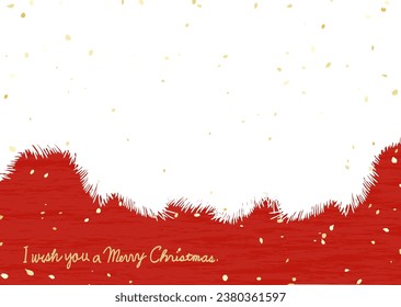 Red and white Christmas background vector illustration reminiscent of Santa Claus