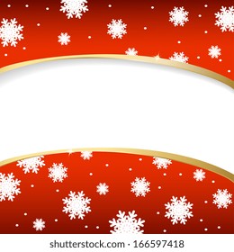 Red and white christmas blank