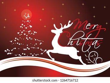 Red and white christmas greetings