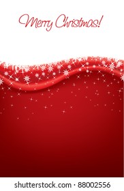 red and white christmas snowflake decoration with seasonal message