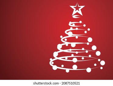 Rot-weißer Weihnachtsbaumhintergrund.