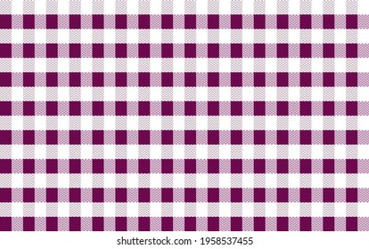 Red and white cloth texture mosaic background. Vector illustration