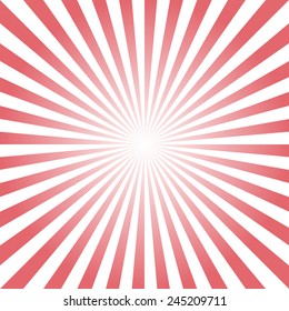 red and white color burst background. Vector Eps10