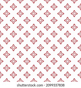 Color rojo y blanco textura de patrón y plantilla sin fisuras. Multicolorizado. Diseño gráfico ornamental colorido. Ornamentos de mosaico de colores. Ilustración vectorial. EPS10.