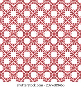 Red and white color seamless pattern texture and template. Multicolored. Colorful ornamental graphic design. Colored mosaic ornaments. Vector illustration. EPS10.