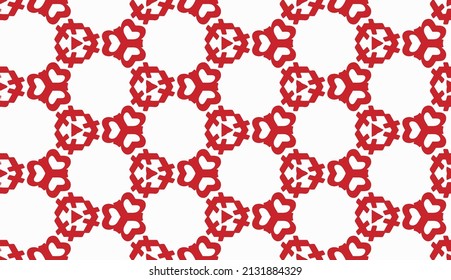 Red and white color seamless pattern texture and template. Multicolored. Colorful ornamental graphic design. Colored mosaic ornaments. Vector illustration. EPS10.