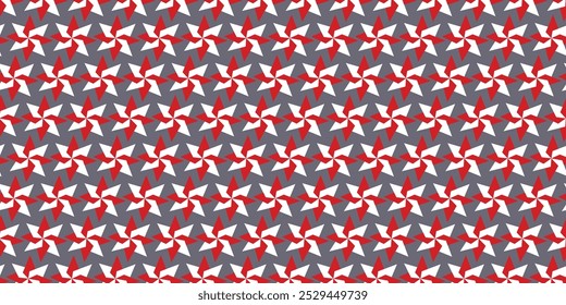 Red and White Color Star Pattern Background for Fabric, Wrapping Paper, Gift Box and Others. Christmas Star Pattern Background