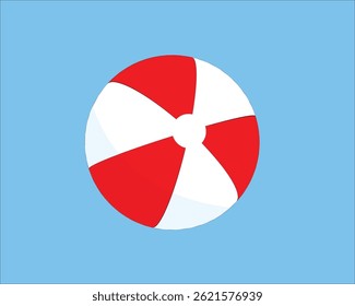red and white colored beach ball