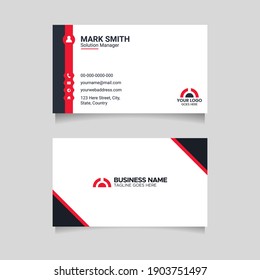 Red   White Corporate Business Card Design Template