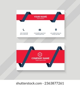 plantilla de tarjeta de negocios creativa en rojo y blanco