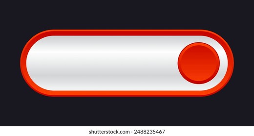 Red and white CTA button with dark background.