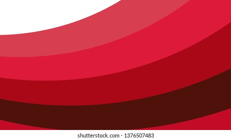 Red and White Curved Stripes Background