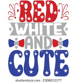 Red White And Cute, design and vector file.