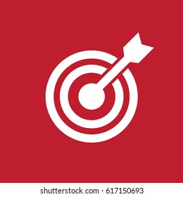 Red and White darts target vector illustration eps10