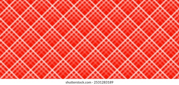 Red and white diagonal plaid background