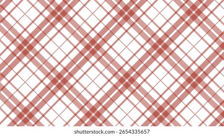 Fondo de textura de tela a cuadros diagonales rojo y blanco. Patrón sin costuras a cuadros de lujo.