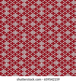 red and white diagonal striped with diamond shape knitting pattern background vector illustration image