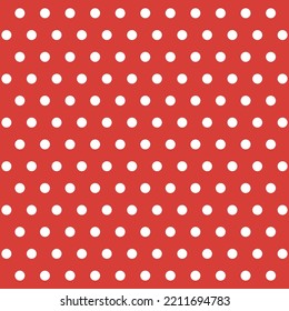 red and white dot seamless pattern background