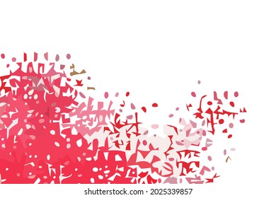 Fondo dinámico rojo y blanco. vector abstracto. Diseño geométrico moderno. Ilustración digital en 2D.