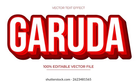Red and White Editable text effect in modern style