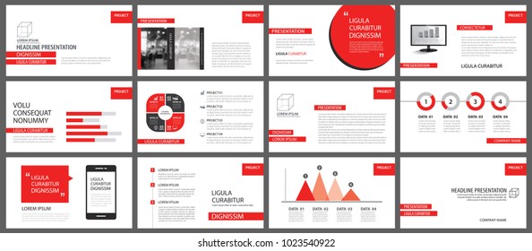 Red and white element for slide infographic on background. Presentation template. Use for business annual report, flyer, corporate marketing, leaflet, advertising, brochure, modern style. 