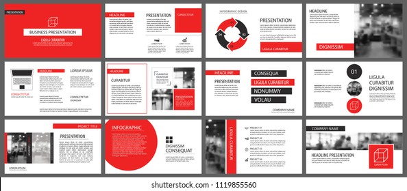 Red and white element for slide infographic on background. Presentation template. Use for business annual report, flyer, corporate marketing, leaflet, advertising, brochure, modern style.