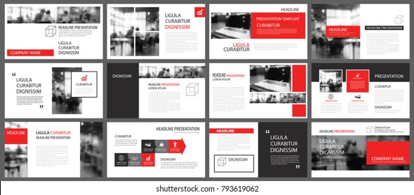 Red and white element for slide infographic on background. Presentation template. Use for business annual report, flyer, corporate marketing, leaflet, advertising, brochure, modern style. 