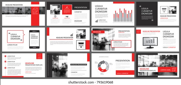 Red and white element for slide infographic on background. Presentation template. Use for business annual report, flyer, corporate marketing, leaflet, advertising, brochure, modern style. 