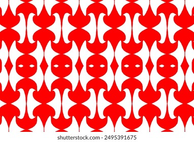 red and white ethnic pattern vector design