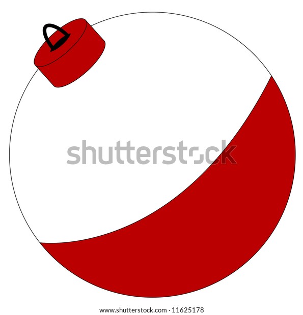 Red White Fishing Bobber Isolated On Stock Vector (Royalty Free) 11625178